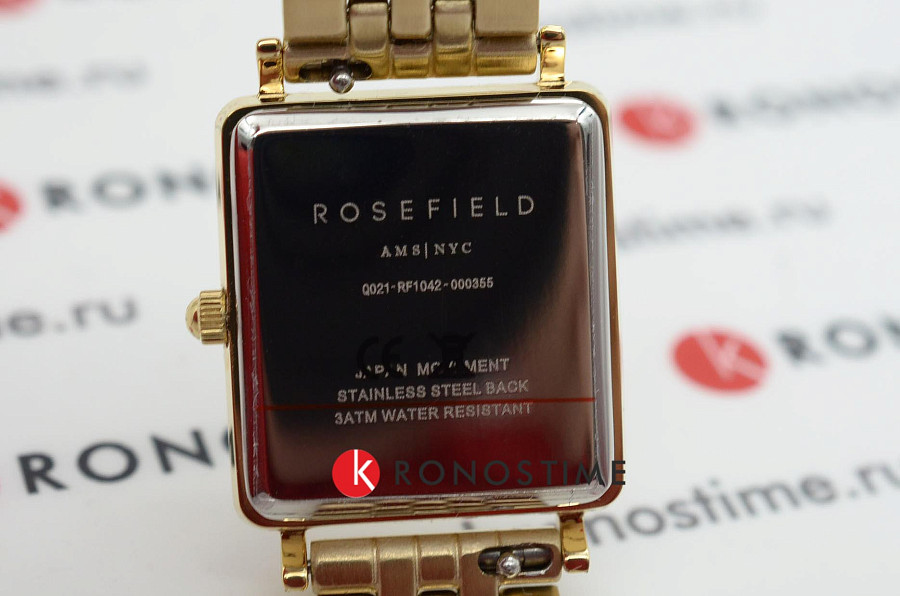Часы Rosefield The Boxy XS QMWSG-Q021 — сталь c pvd покрытием, женские
