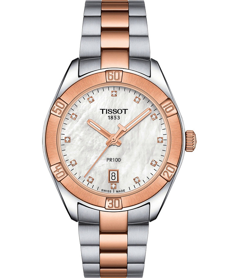 Часы Tissot PR 100 Sport Chic T101.910.22.116.00 — женские, серебристый