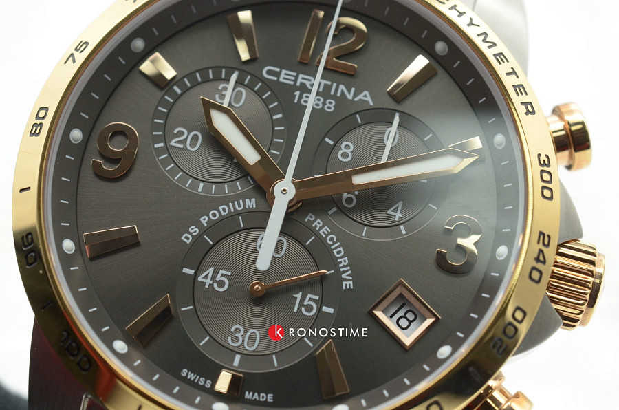 Часы Certina DS Podium Chronograph 1/10 sec C034.417.22.087.00 — металл сталь, Швейцария