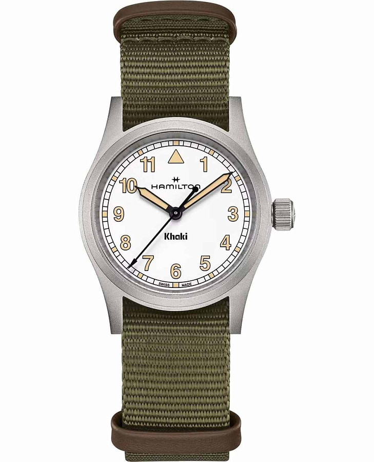 Часы Hamilton Khaki Field Quartz 33mm H69301910 — мужские, белый