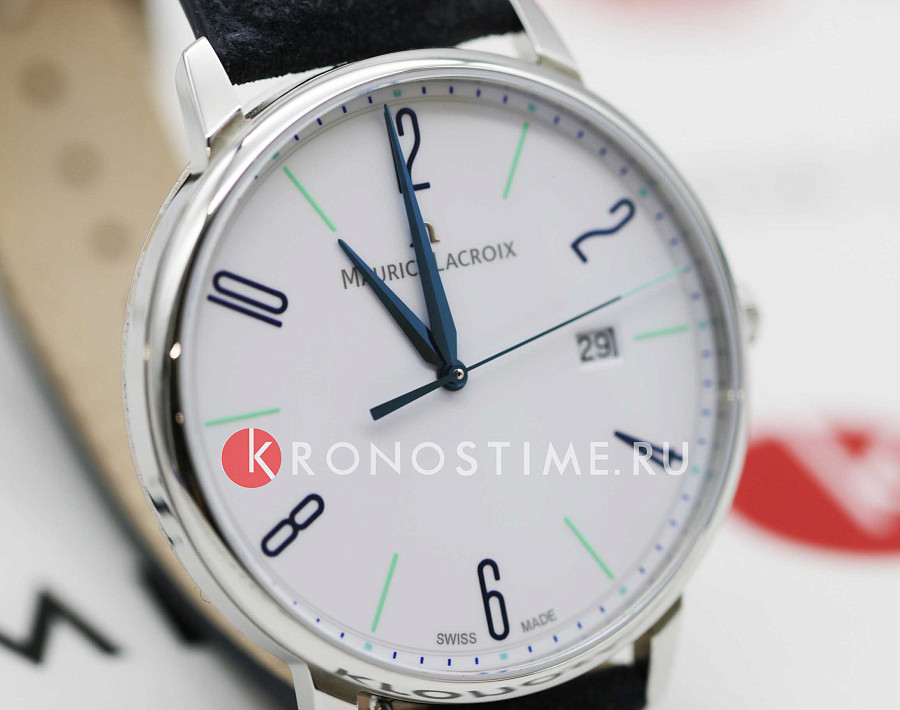 Часы Maurice Lacroix Eliros Date EL1118-SS00E-120-C — белый, кварцевые