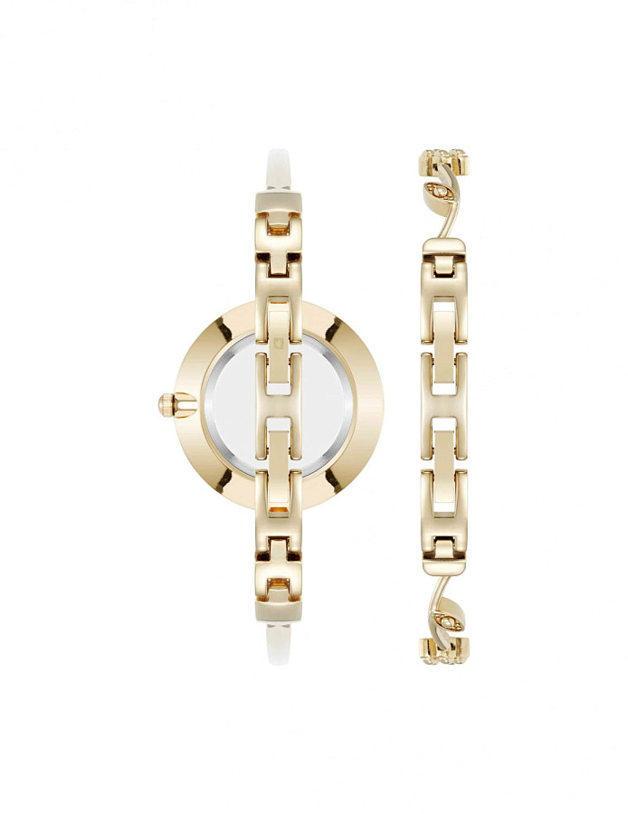 Часы Anne Klein Box Set 5274GPST — кварцевые, металл сталь