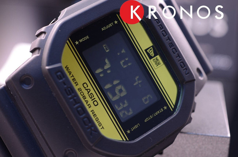 Часы Casio G-Shock DW-5600NE-1 — пластик, мужские, Япония
