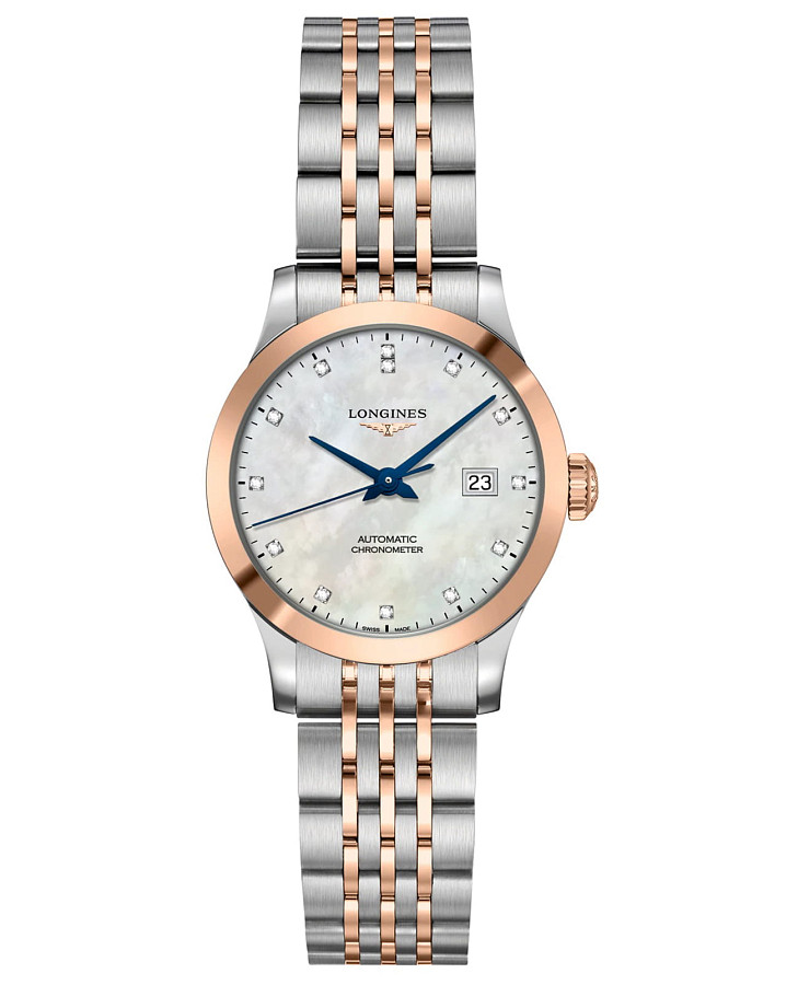 Часы Longines Record Collection L2.321.5.87.7 — женские, перламутровый