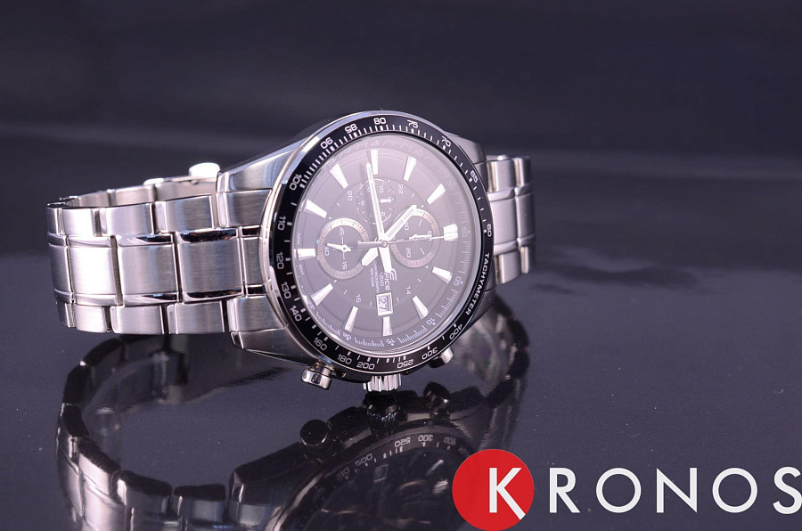 Часы Casio Edifice EF-547D-1A1 — черный, сталь металл
