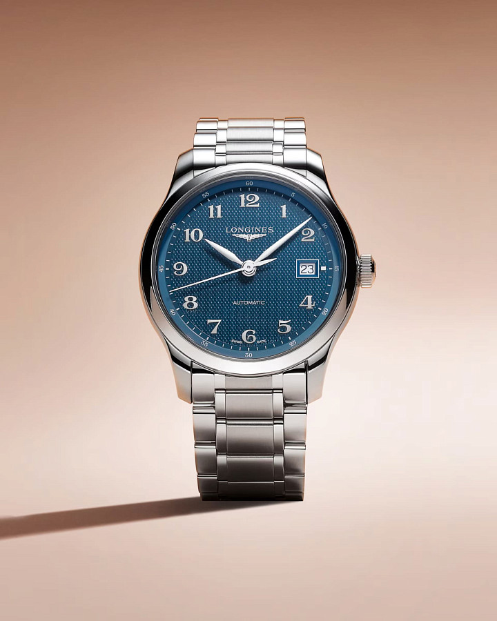 Часы Longines Master Collection L2.949.4.93.6 — синий, сталь металл