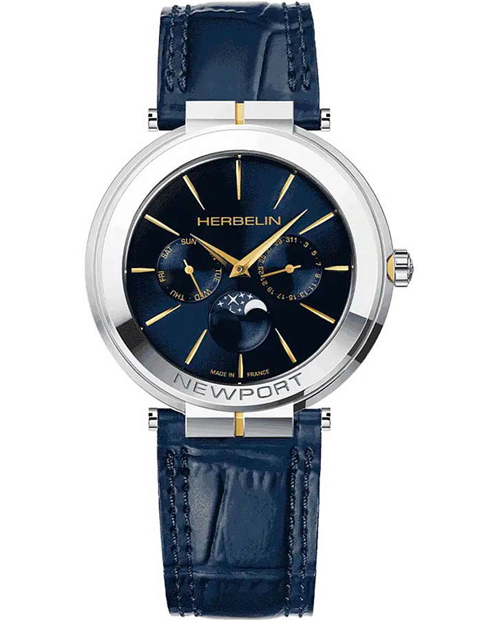 Часы Herbelin Newport Slim 12722T15BL — мужские, синий