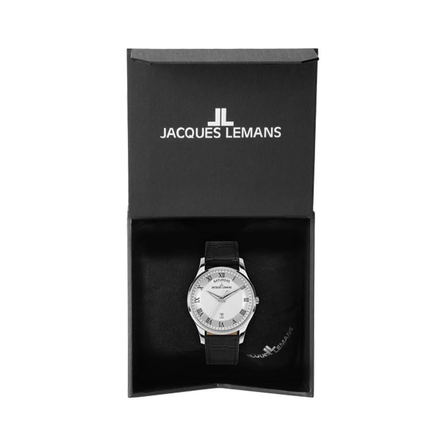 Часы Jacques Lemans London 1-2193M — кожаный, мужские