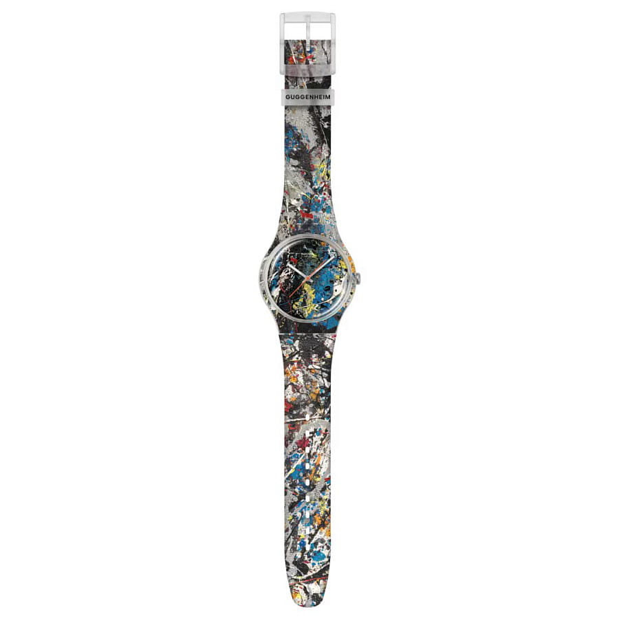 Часы Swatch x Guggenheim Pollock's Alchemy SUOZ366 — пластик, Швейцария