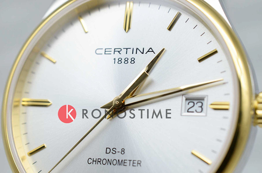Часы Certina DS-8 Chronometer C033.451.22.031.00 — сталь c pvd покрытием, мужские