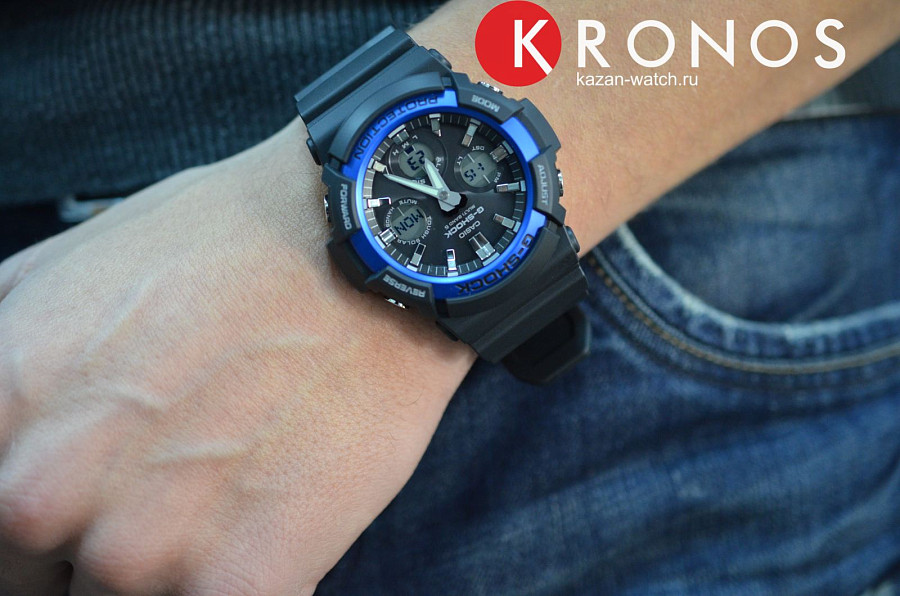 Часы Casio G-Shock GAW-100B-1A2 — мужские, электронные