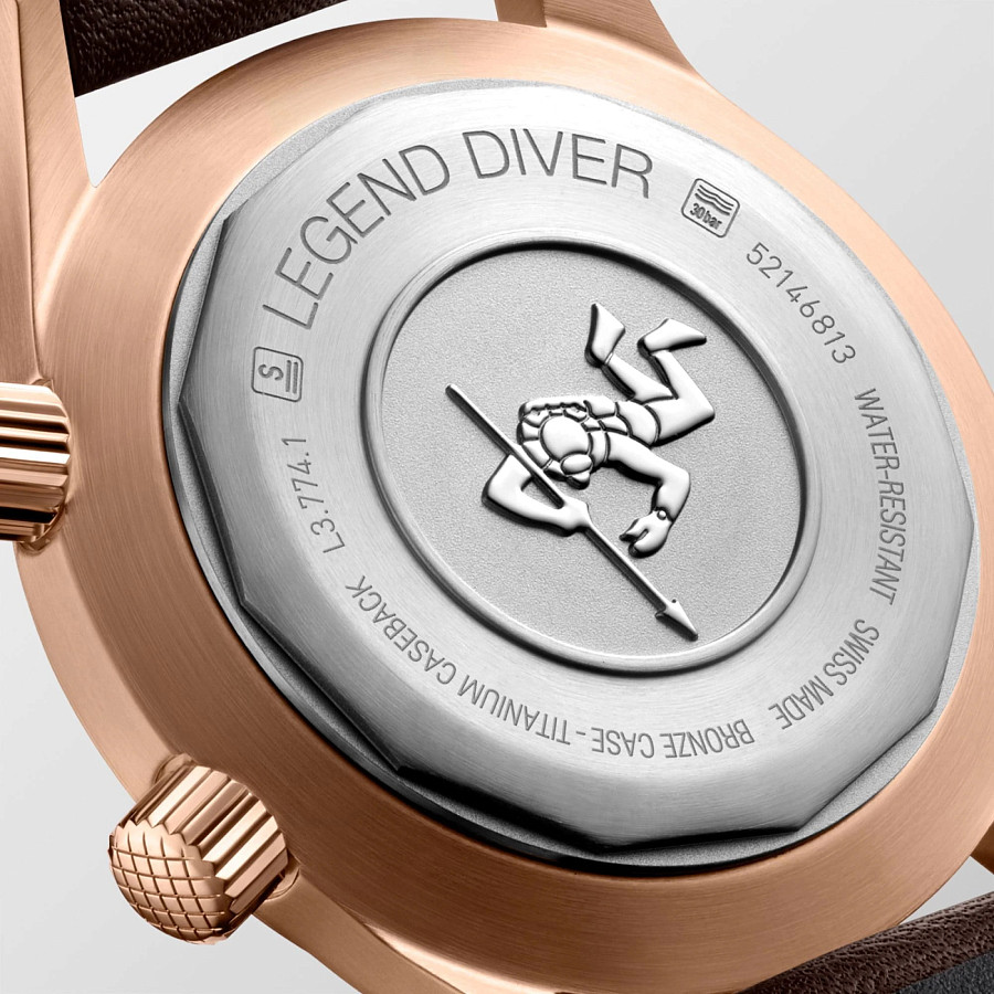 Часы Longines Legend Diver Watch L3.774.1.50.2 — зеленый, сталь металл