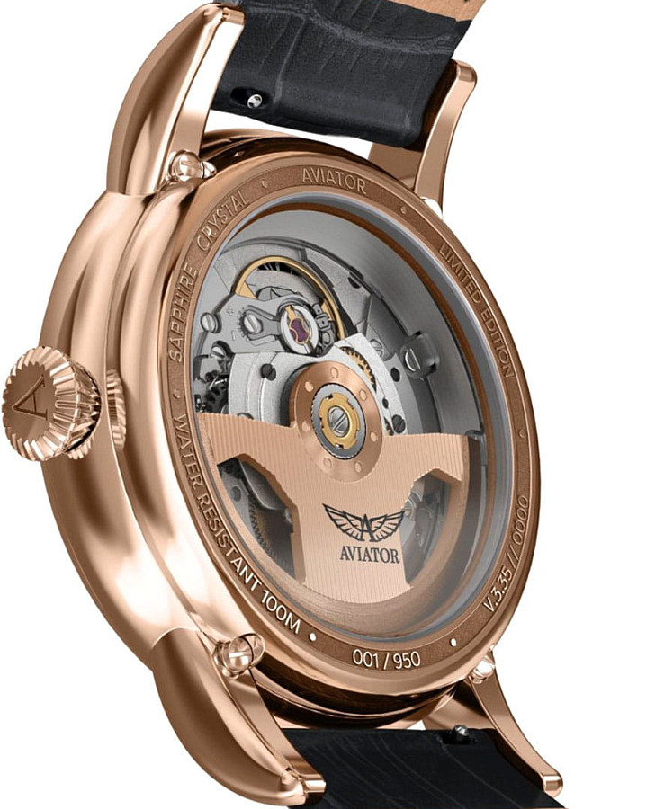 Часы Aviator Douglas Day Date V.3.36.2.289.4 — механические, сталь металл