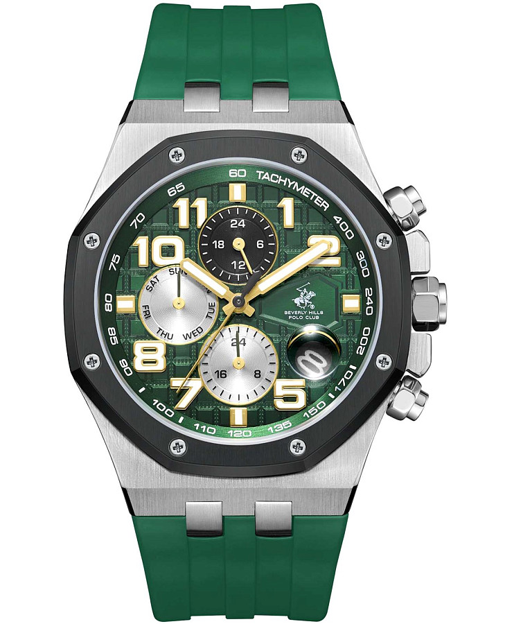 Часы Beverly Hills Polo Club BP3783X.377 — мужские, зеленый