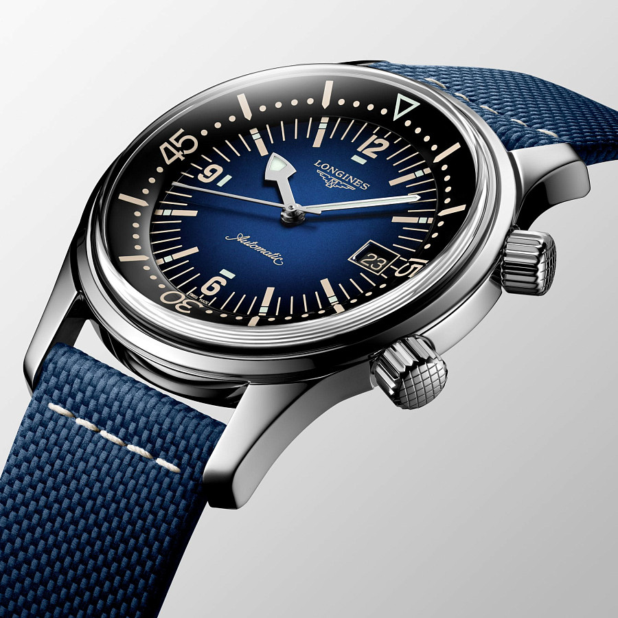 Часы Longines Legend Diver Watch L3.774.4.90.2 — мужские, синий