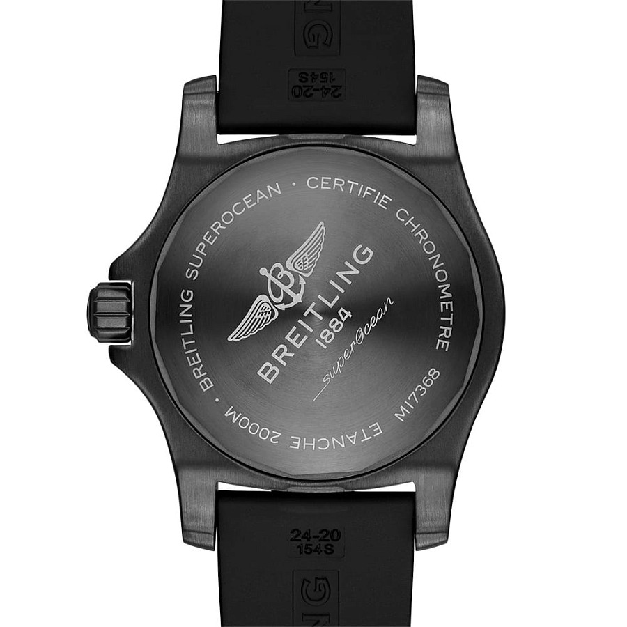 Часы Breitling Superocean Automatic 46 Black Steel M17368D71I1S1 — каучук, мужские