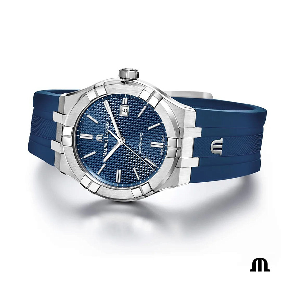 Часы Maurice Lacroix Aikon Automatic AI6008-SS00F-430-C — синий, металл сталь