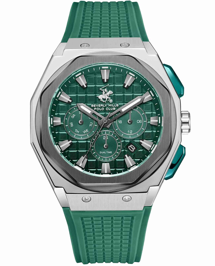 Часы Beverly Hills Polo Club BP3718X.375 — мужские, зеленый