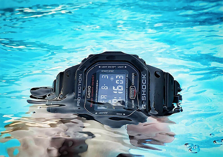 Часы Casio G-Shock DW-5600HR-1E — черный, электронные