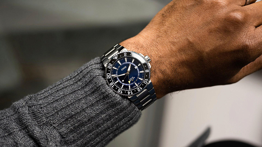 Часы Oris Aquis Gmt Date 01 798 7754 4135-07 8 24 05PEB — Швейцария, механические