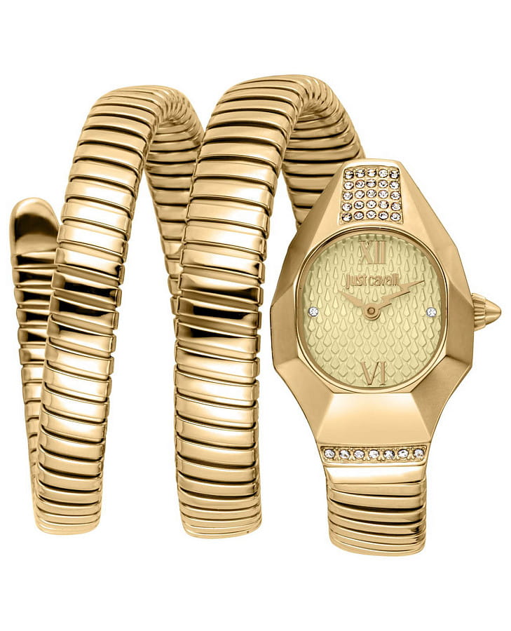 Часы Just Cavalli Signature Snake Lunara JC1L397M0035 — женские, золотистый