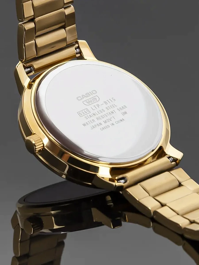 Часы Casio Collection LTP-B115G-3E — нержавеющая сталь с ip-покрытием, женские