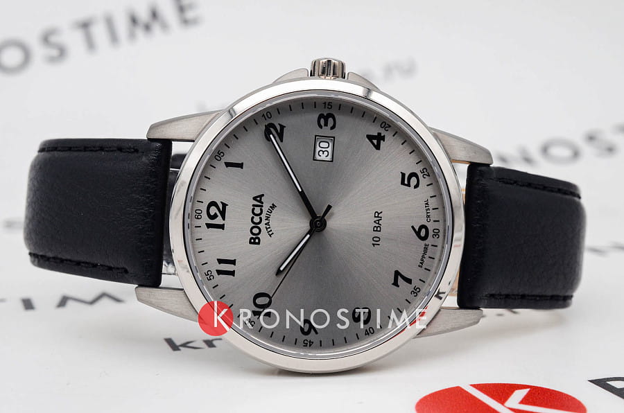 Часы Boccia Titanium 3633-03 — кварцевые, титан