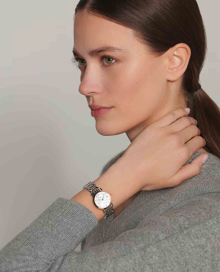 Часы Longines Elegant Collection L4.309.5.87.7 — нержавеющая сталь + золото 18к, женские