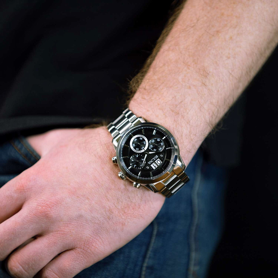 Часы Bulova Sutton 96B319 — кварцевые, металл сталь