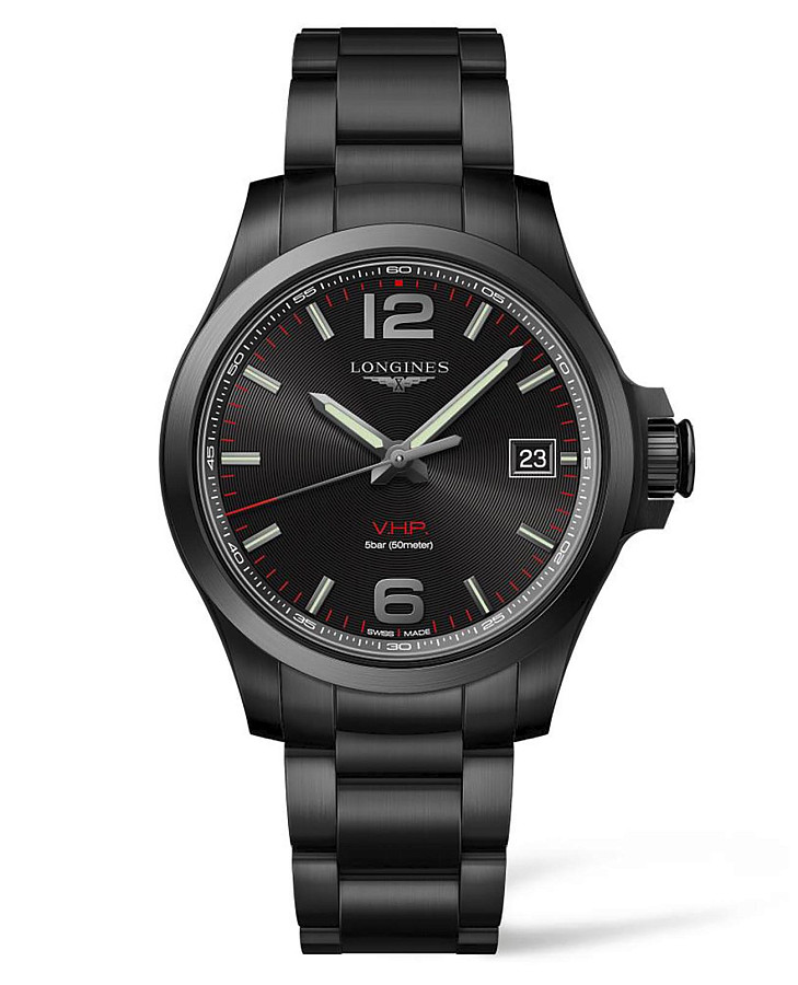 Часы Longines Conquest V.H.P. L3.716.2.56.6 — мужские, черный