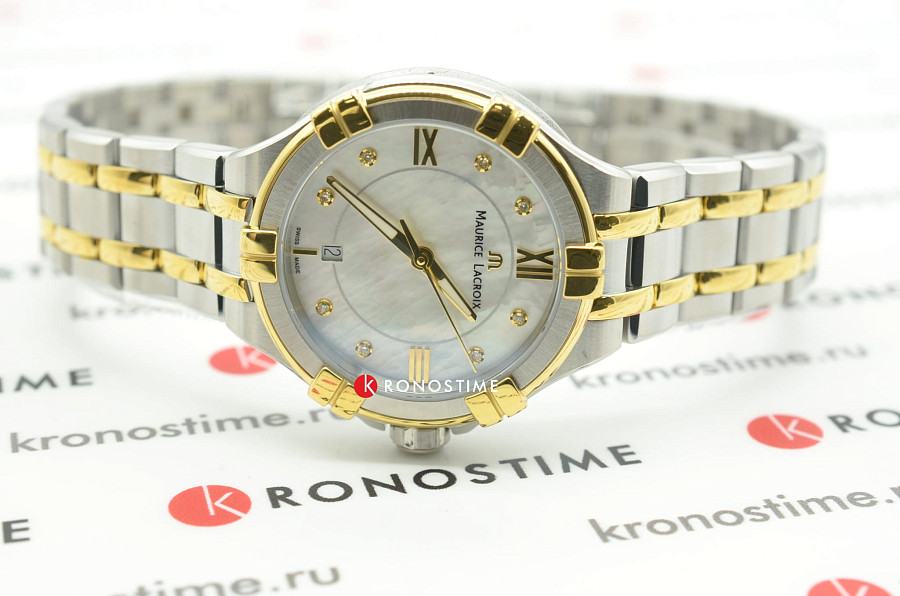 Часы Maurice Lacroix Aikon Date AI1004-PVY13-171-1 — сталь c pvd покрытием, женские