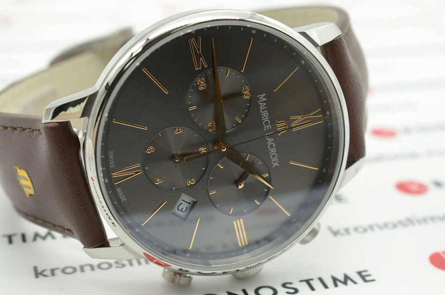 Часы Maurice Lacroix Eliros Chronograph EL1098-SS001-311-1 — кварцевые, сталь металл