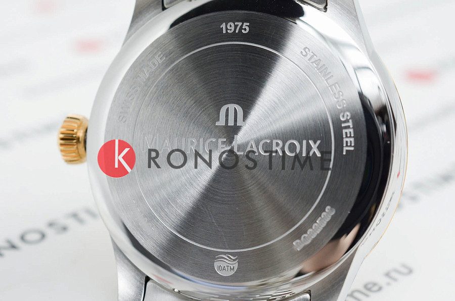 Часы Maurice Lacroix 1975 Quartz Duotone 751007-PVP12-130-1 — мужские, нержавеющая сталь с pvd-покрытием
