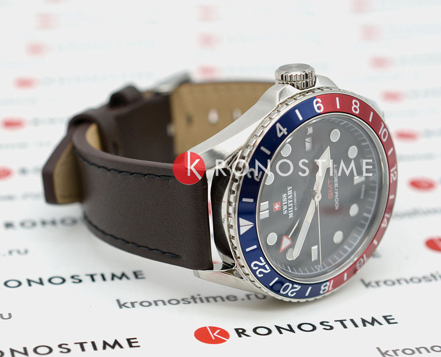 Часы Swiss Military by Chrono Quartz GMT SM34095.04 — сталь металл, Швейцария