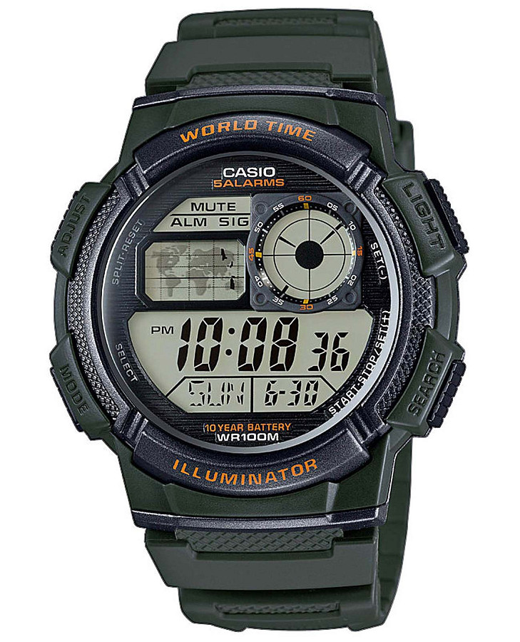 Часы Casio Collection AE-1000W-3AVDF (AE-1000W-3A) — мужские, серый