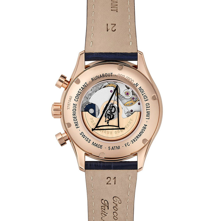 Часы Frederique Constant Runabout Chronograph Automatic FC-392RMN5B4 — металл золото сталь, Швейцария