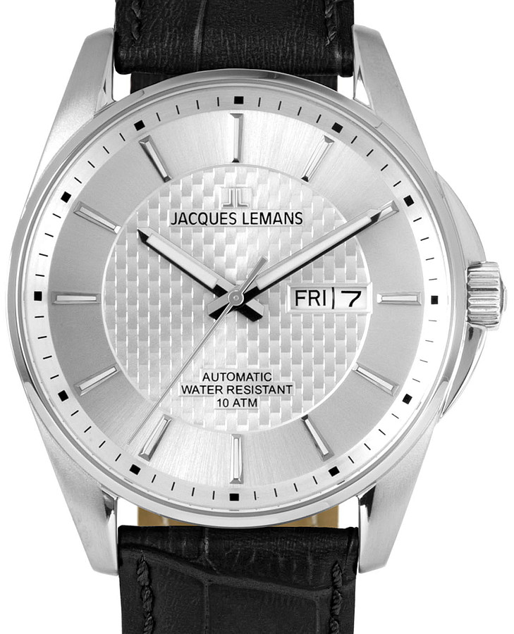 Часы Jacques Lemans Automatic 1-2210B — механические, сталь металл