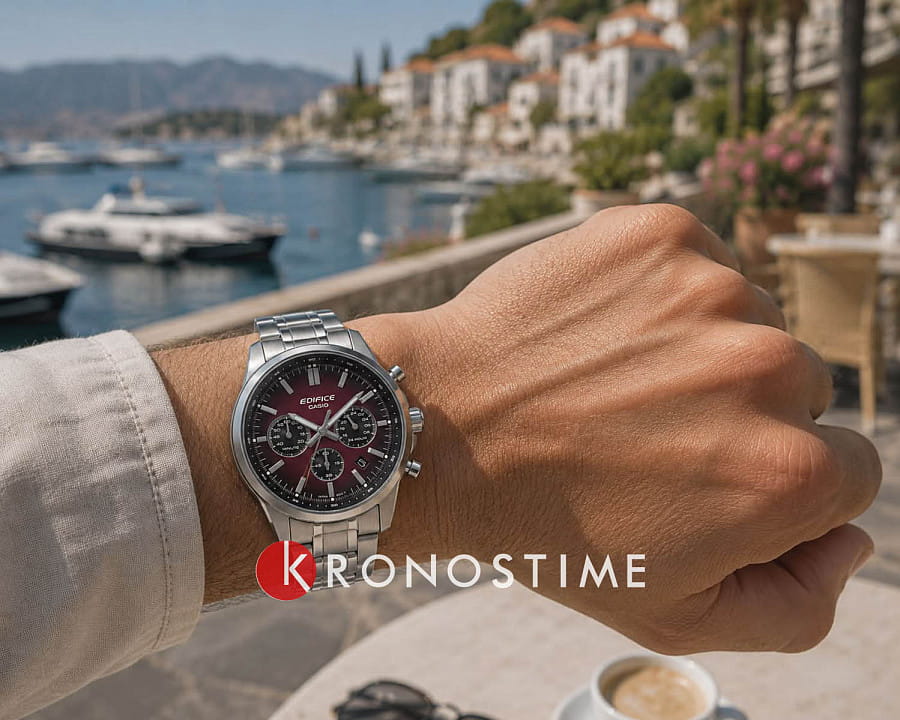 Часы Casio Edifice EFR-575D-4A — металл сталь, Япония