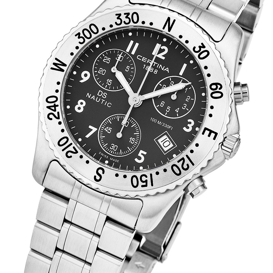 Часы Certina DS Nautic C542.7118.42.69 — кварцевые, сталь металл