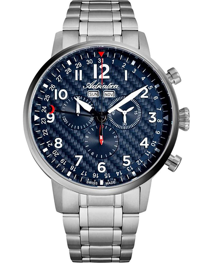 Часы Adriatica Aviation A8308.4125CH — мужские, синий