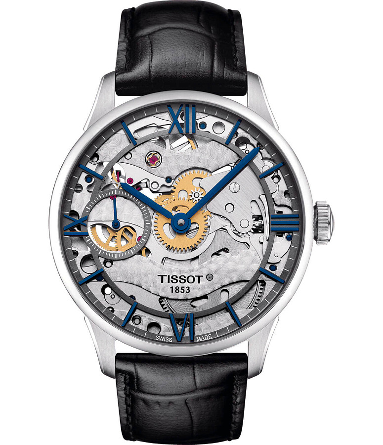 Часы Tissot Chemin des Tourelles Squelette T099.405.16.418.00 — мужские, серый