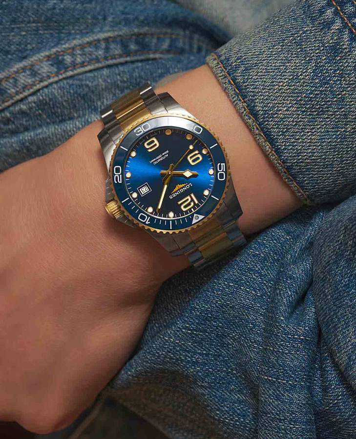 Часы Longines HydroConquest L3.781.3.96.7 — мужские, нержавеющая сталь