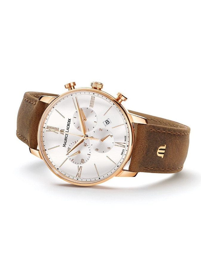 Часы Maurice Lacroix Eliros Chronograph EL1098-PVP01-113-1 — кварцевые, сталь металл
