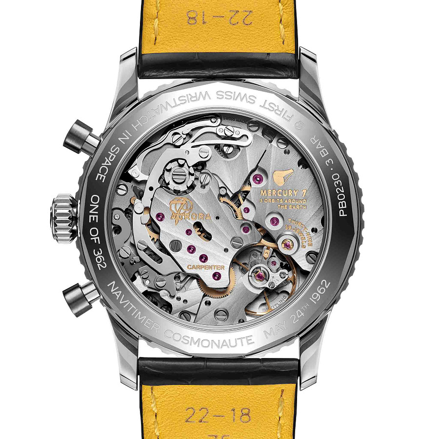 Часы Breitling Navitimer B02 Chronograph 41 Cosmonaute PB02301A1B1P1 — механические, платина сталь металл