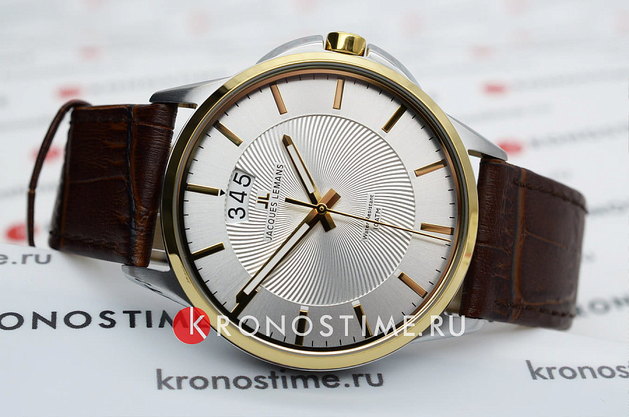Часы Jacques Lemans 1-1540H — кожаный, мужские