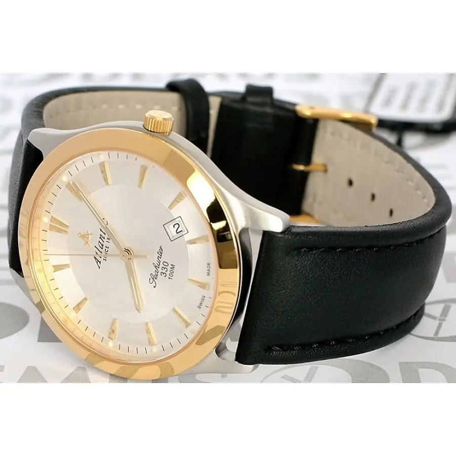 Часы Atlantic Seahunter 71360.43.21G — кварцевые, сталь металл
