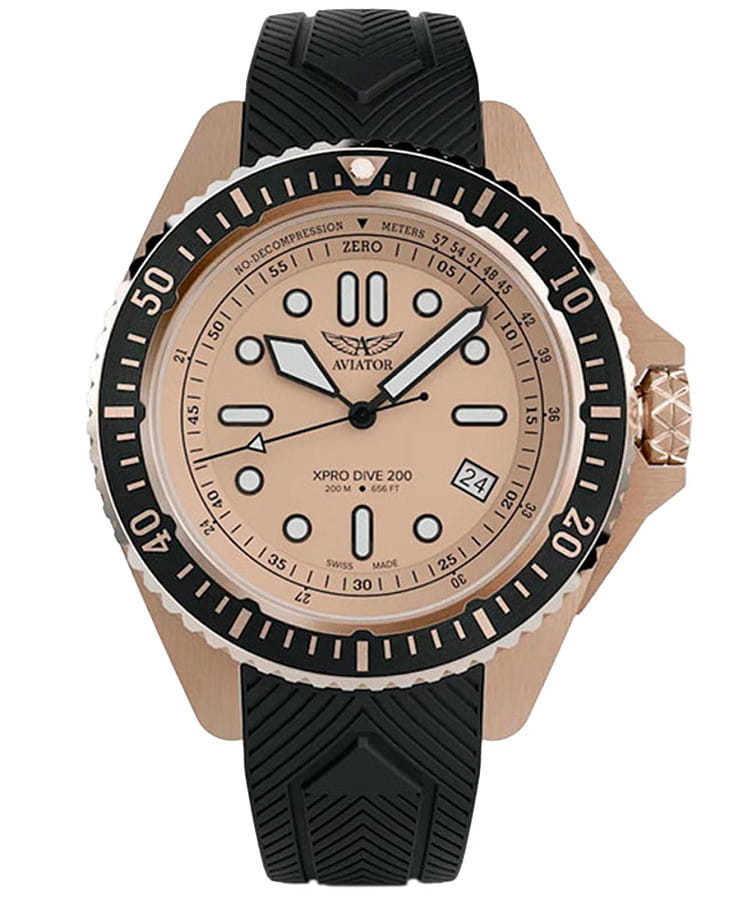 Часы Aviator Xpro Dive 200 V.1.42.2.374.6 — мужские, бежевый