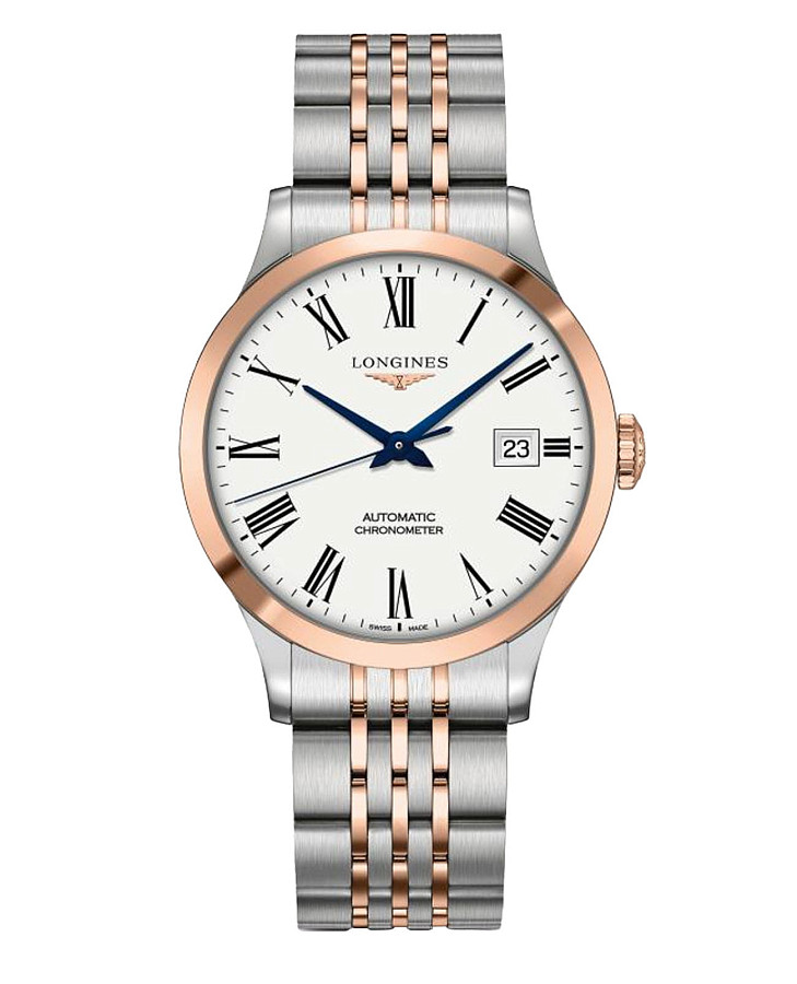 Часы Longines Record Collection L2.820.5.11.7 — мужские, белый