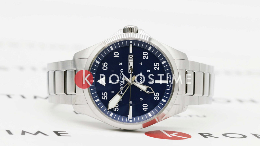 Часы Hamilton Khaki Aviation Pilot Day Date Auto H64635140 — мужские, нержавеющая сталь
