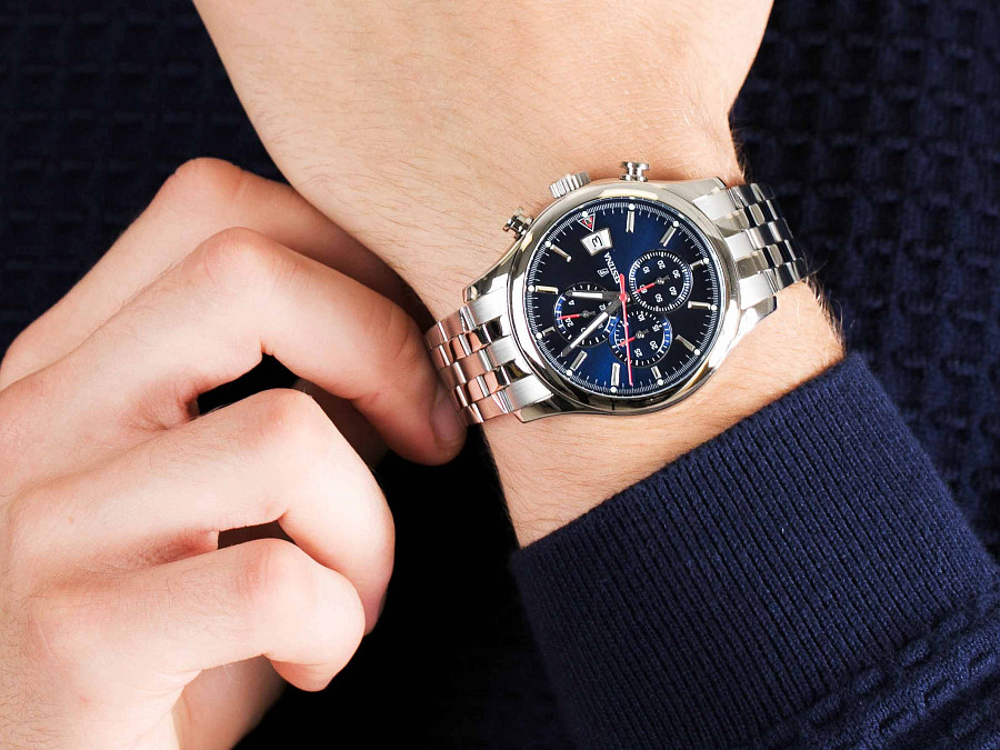 Часы Festina Timeless Chrono F20374/8 — кварцевые, металл сталь